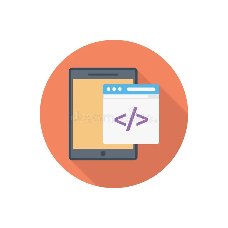 Mobile and tablet coding illustration